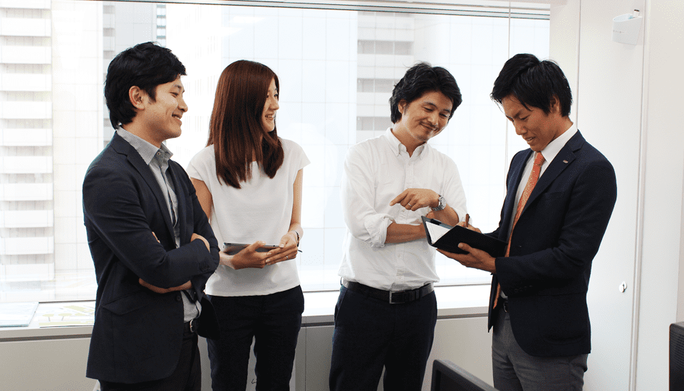 社内でヒアリング